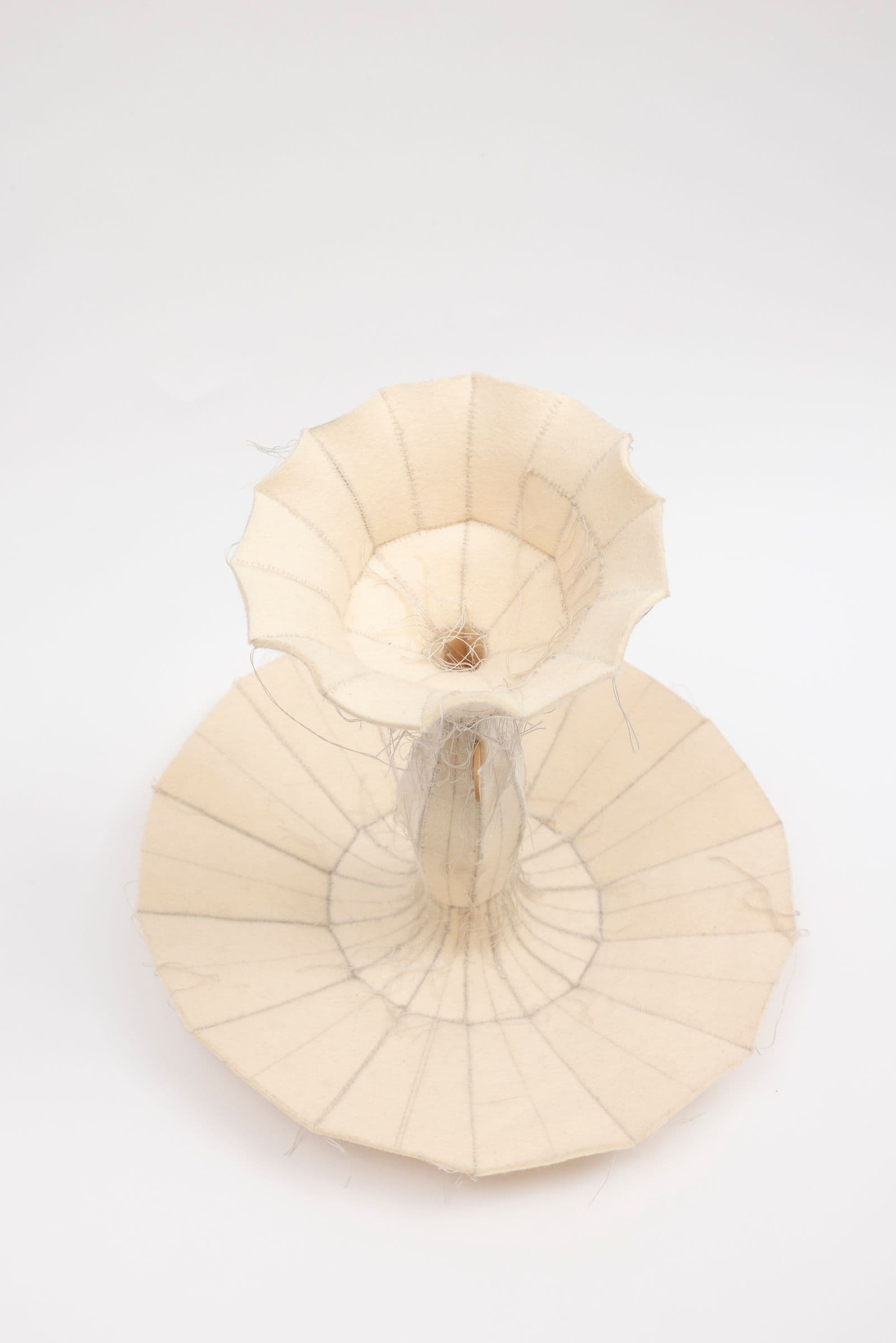 Cyrilla Mozenter. More saints seen 30 (Detail), 2005. Pencil on industrial wool felt hand stitched with silk thread and wooden ice cream spoon. 12.75 × 13 × 13 inches.