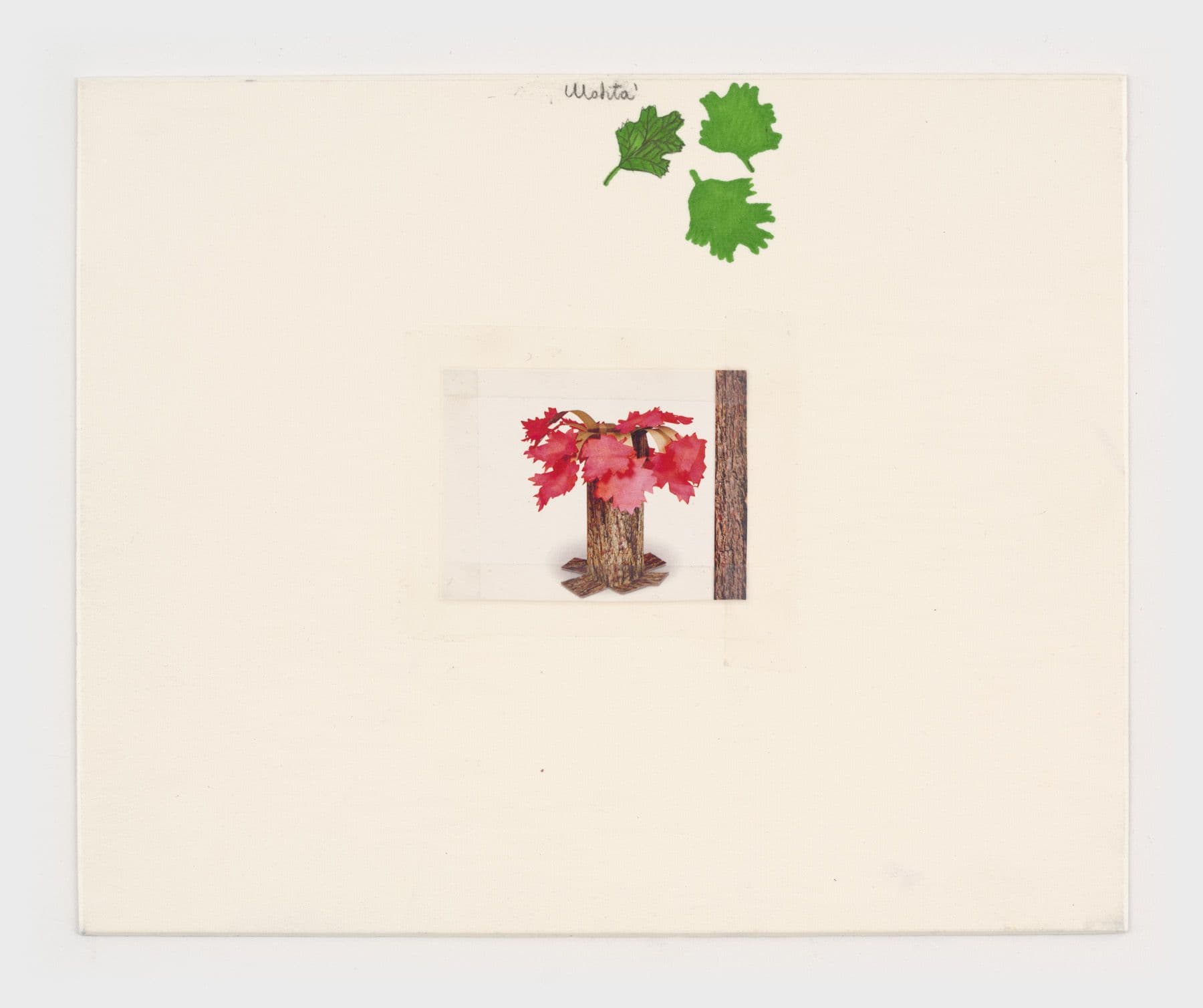 Alix Van Der Donckt-Ferrand. Wahta', 2023. Marker, collage, color pencil, and graphite on matboard. 8.5 × 10.5 inches.
