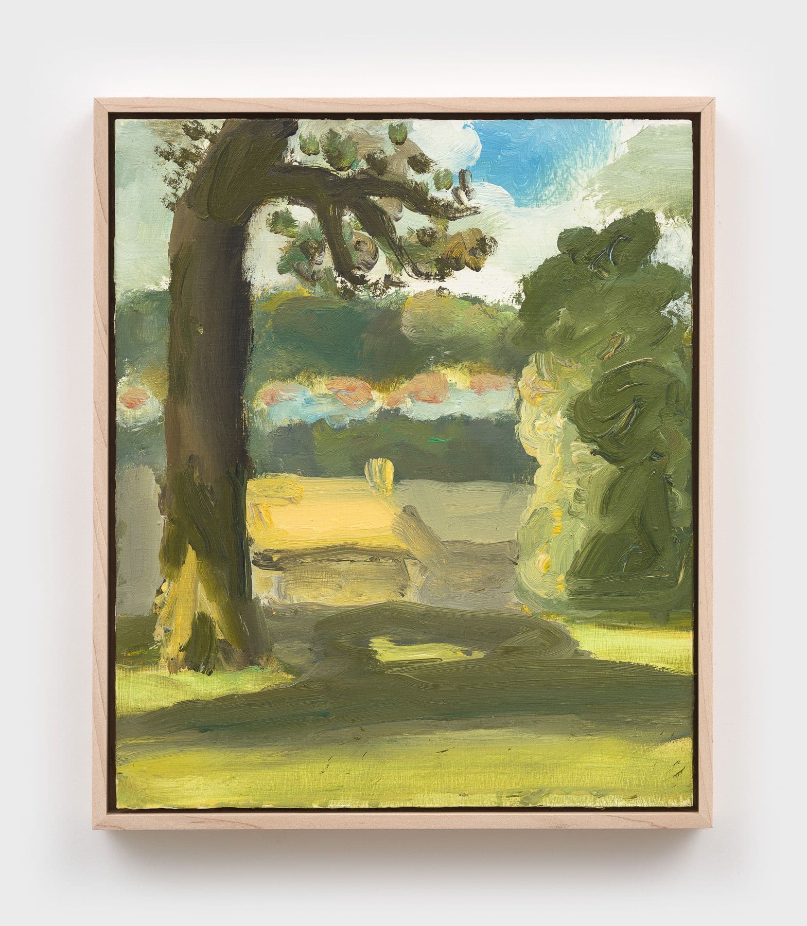 Owen Westberg. stage, 2025. Oil on birch panel. 12 × 10 ⅛ inches.