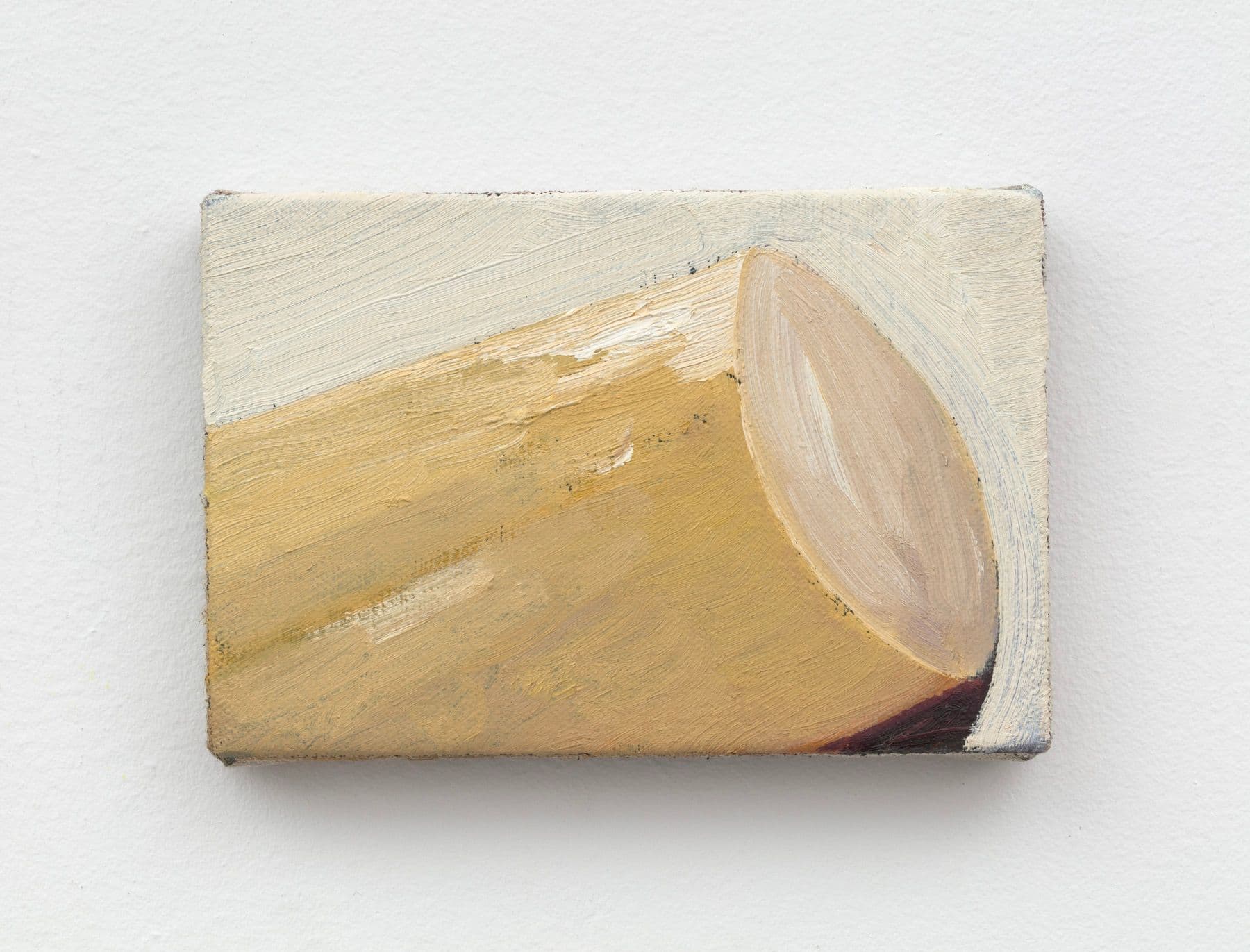 Al Svoboda. to omit where it is pointing, 2023. Oil on linen. 4 x 6 inches.