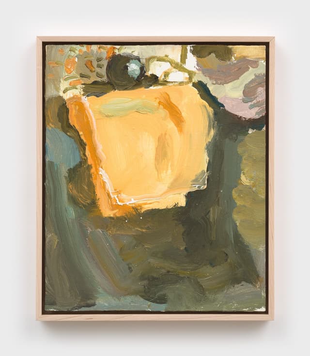 Owen Westberg. game, 2025. Oil on birch panel. 12 × 10 inches.