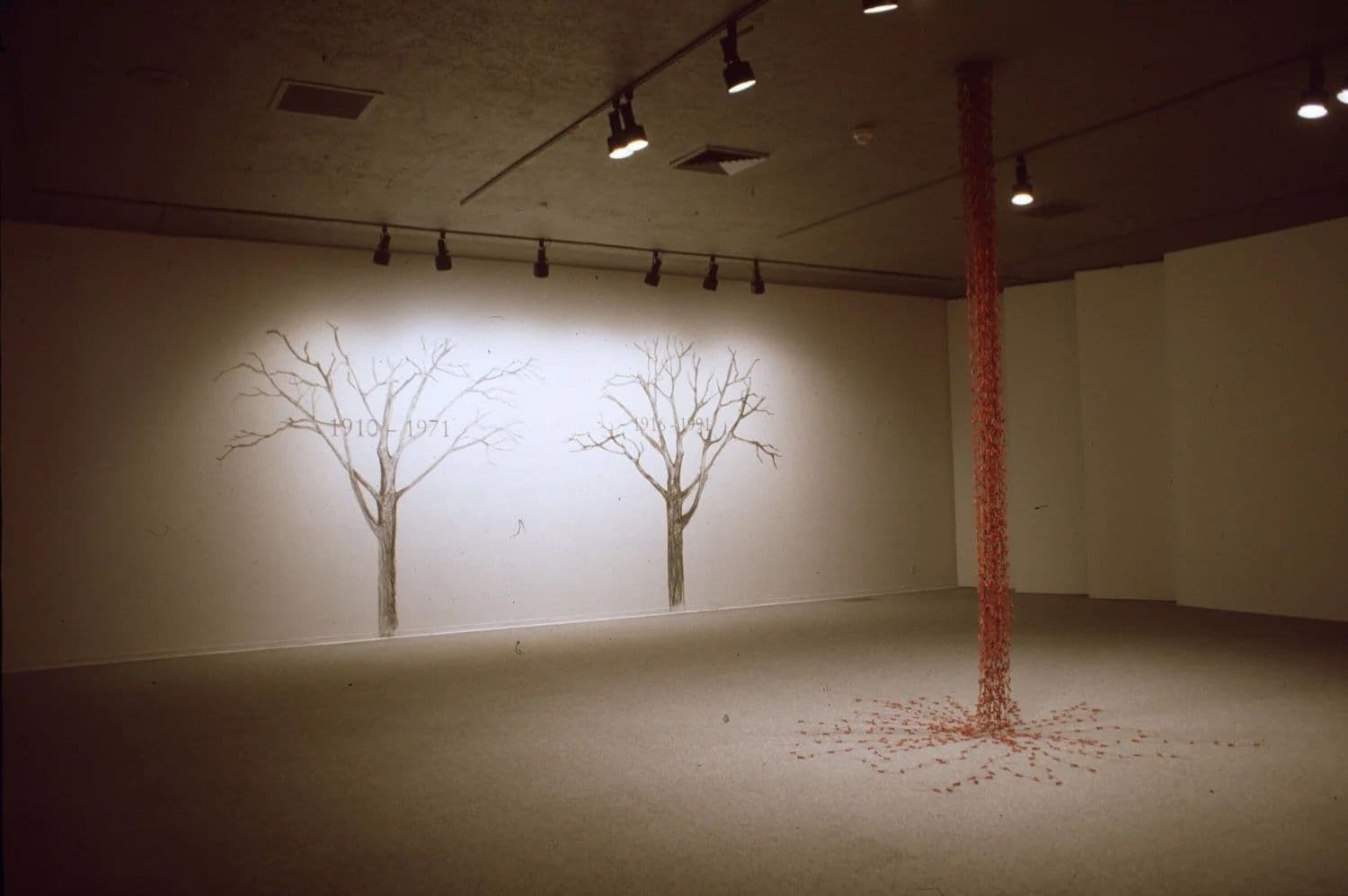 Installation view, <i>Faye Heavyshield: Blood</i>, Southern Alberta Art Gallery Maansiksikaitsitapiitsinikssin, 2004