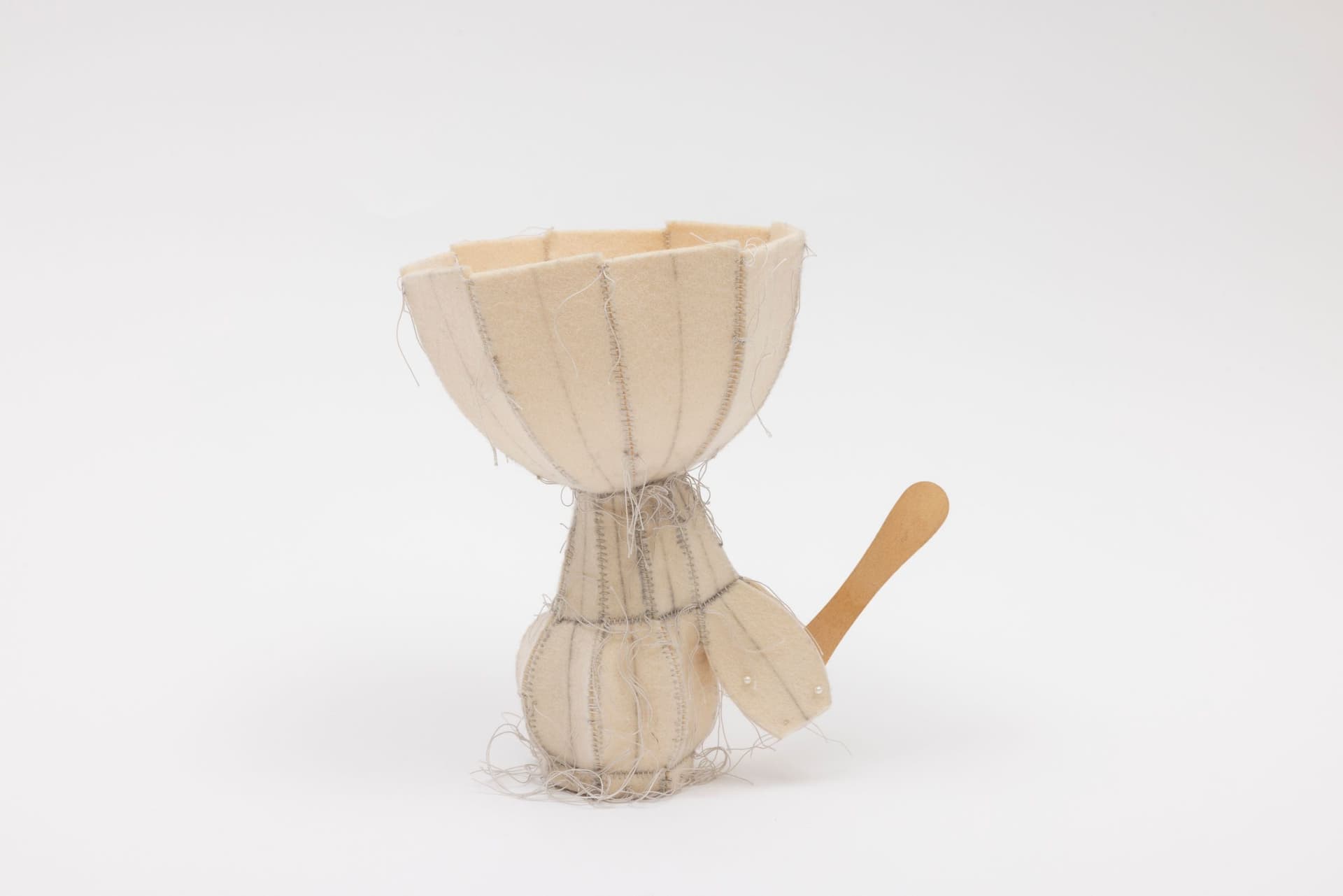 Cyrilla Mozenter. More saints seen 16, 2004. Pencil on industrial wool felt hand stitched with silk thread. 7 × 7.5 × 4 inches.