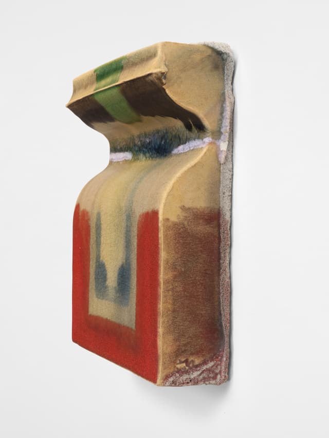 CrossLypka. stisk find, 2024. Glazed ceramic. 12 × 10 × 3 ½ inches.